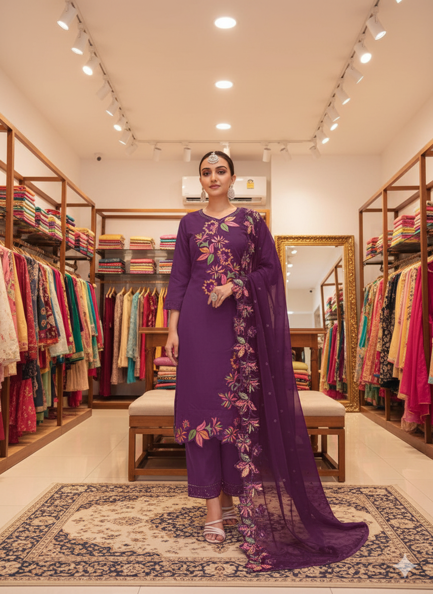 Women Kurti Pant Duppata Set