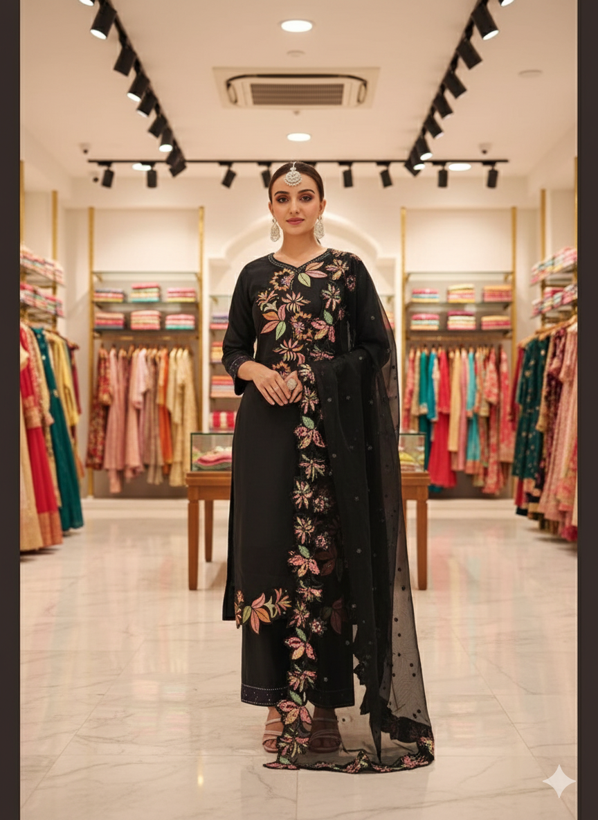 Women Kurti Pant Duppata Set