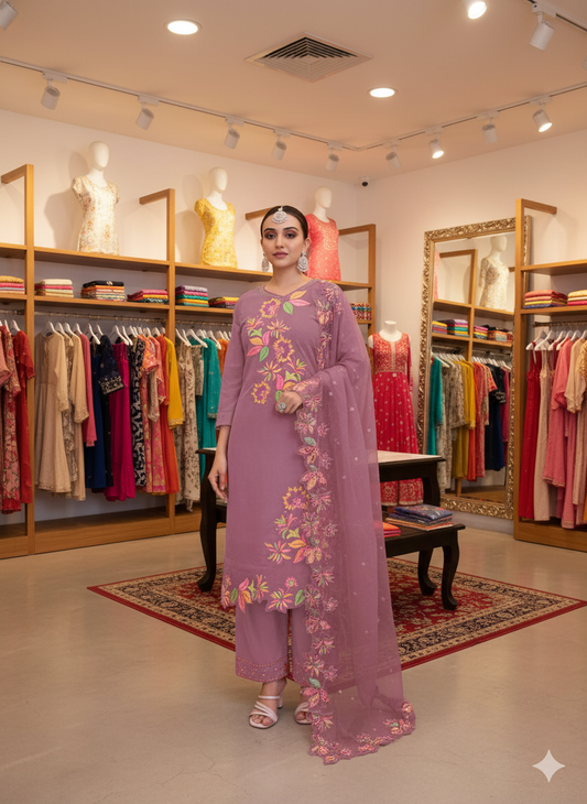 Women Kurti Pant Duppata Set